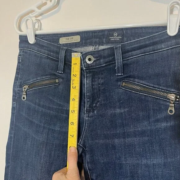 AG Adriano Goldschmied Jeans Womens 28 R Blue The Zip Skinny Zipper Stretch - Picture 6 of 16